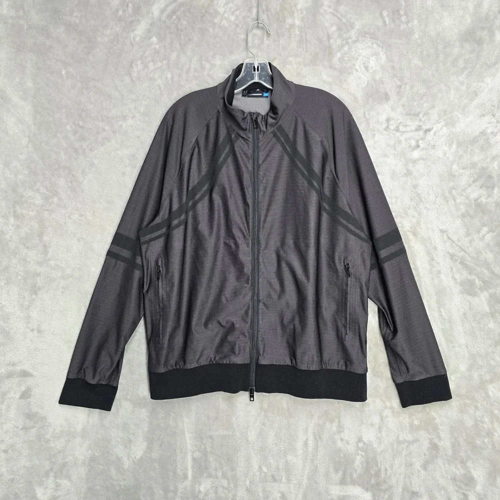 J.Lindeberg Shino‎ Bonded Knit Softshell Jacket Mens XL Grey Full Zip Gorpcore